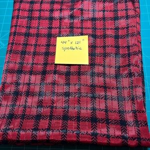 Shiny Red and Black Plaid Fabric